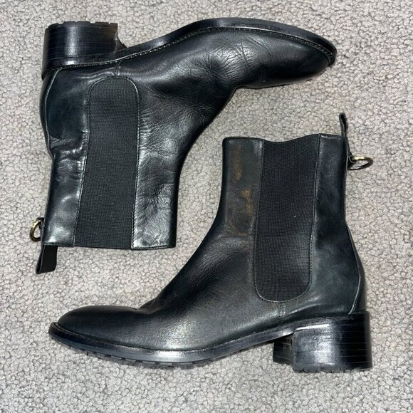 COLE HAAN NIKE AIR Black Leather EVAN CHELSEA Ankle Boot Bootie -Women's 8AA - Picture 5 of 13